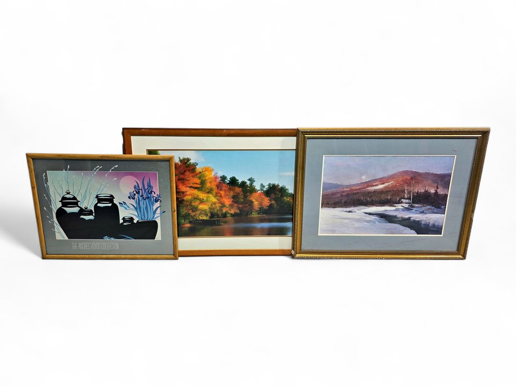 Three Framed Prints: Janet Van Arsdale, Ray Sandberg & Andres Hoyos Collection