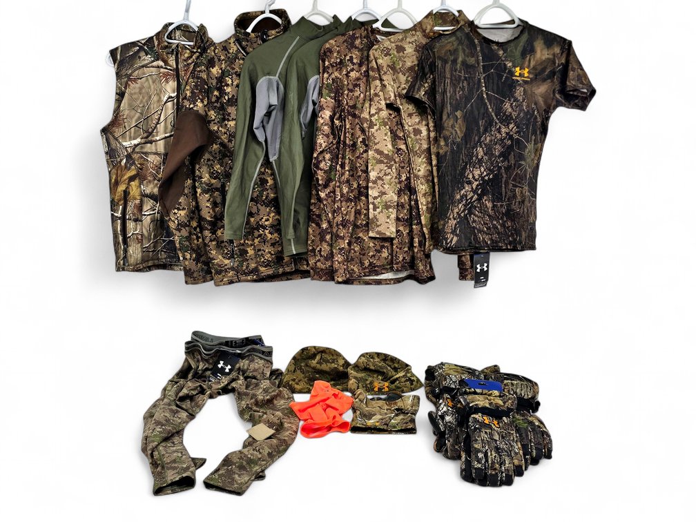 Under Armour Hunting Apparel & Accessories, Small–Medium: Vest, Layers, Gloves & Masks