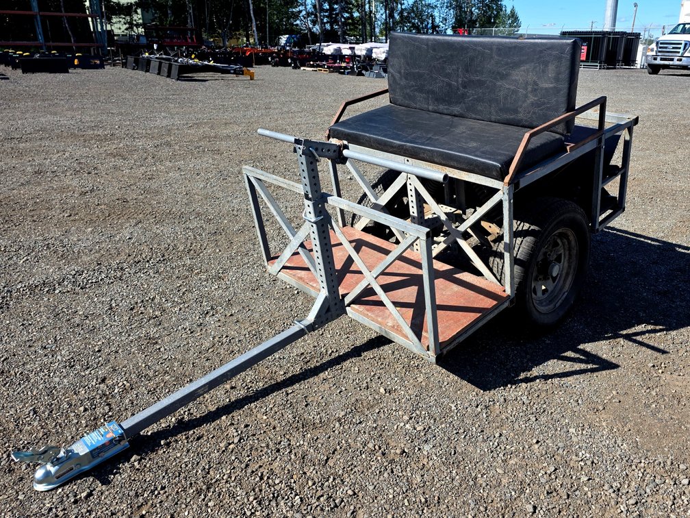 Homemade ATV Utility Trailer w/ Padded Bench, Approx. 53" x 40"