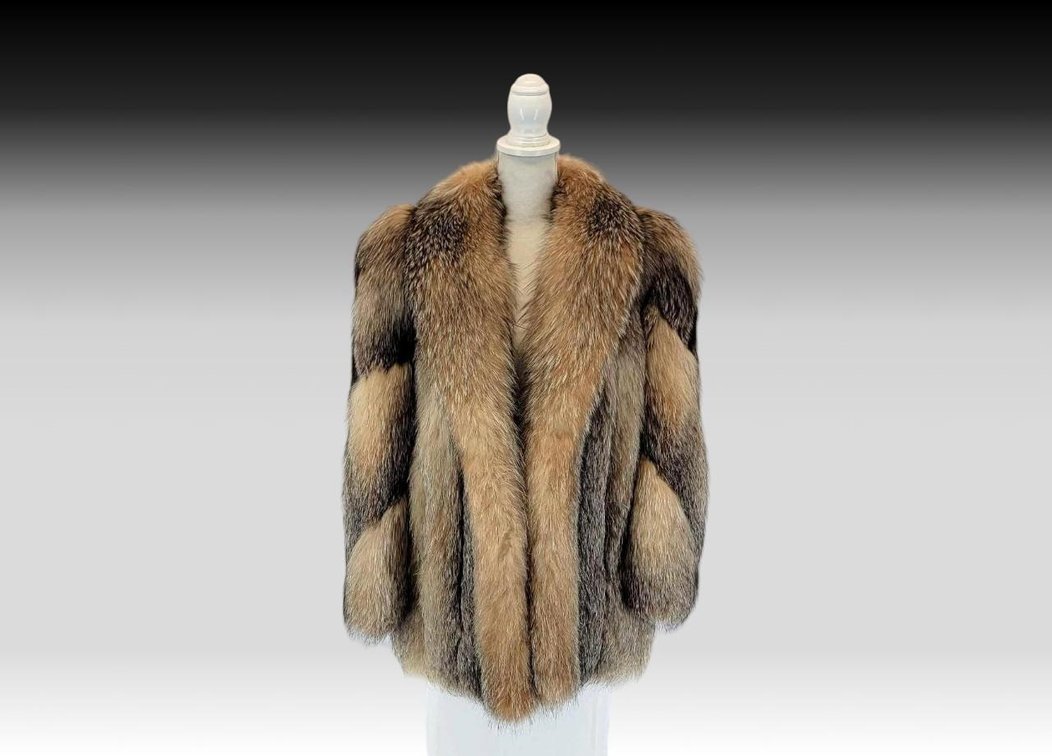 Alaska Fur Gallery Cross Fox Fur Jacket