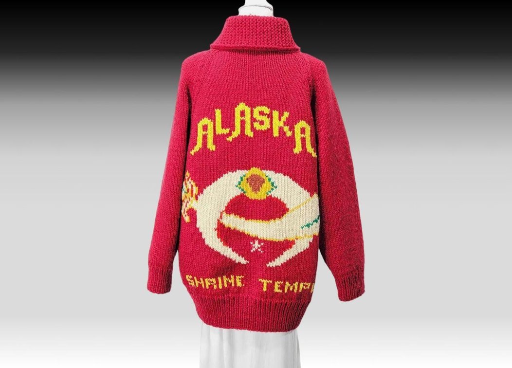 Hand Knit Alaska Shriners Sweater 