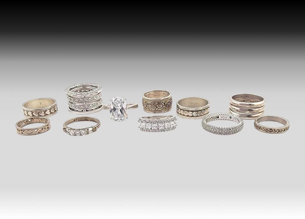 Sterling Silver & Silver Rings 