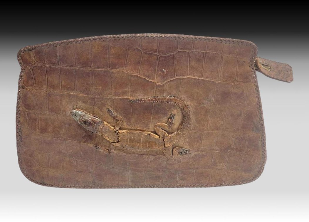 Texidermied Reptile Skin Clutch