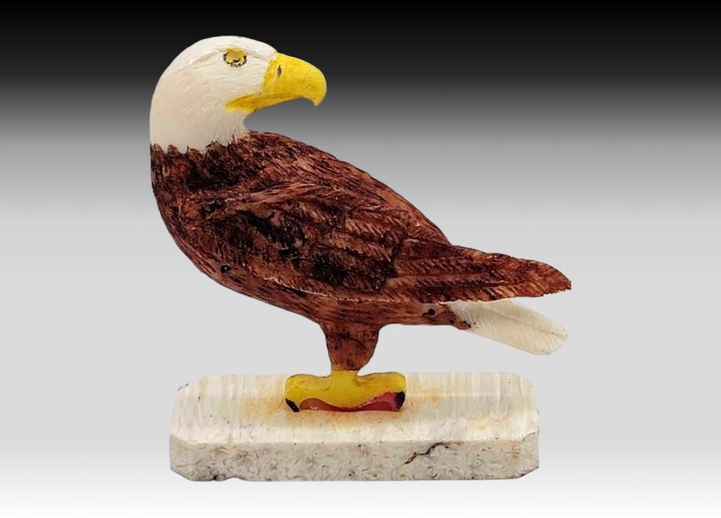 Bald Eagle Ivory Miniature - Fred Mayac
