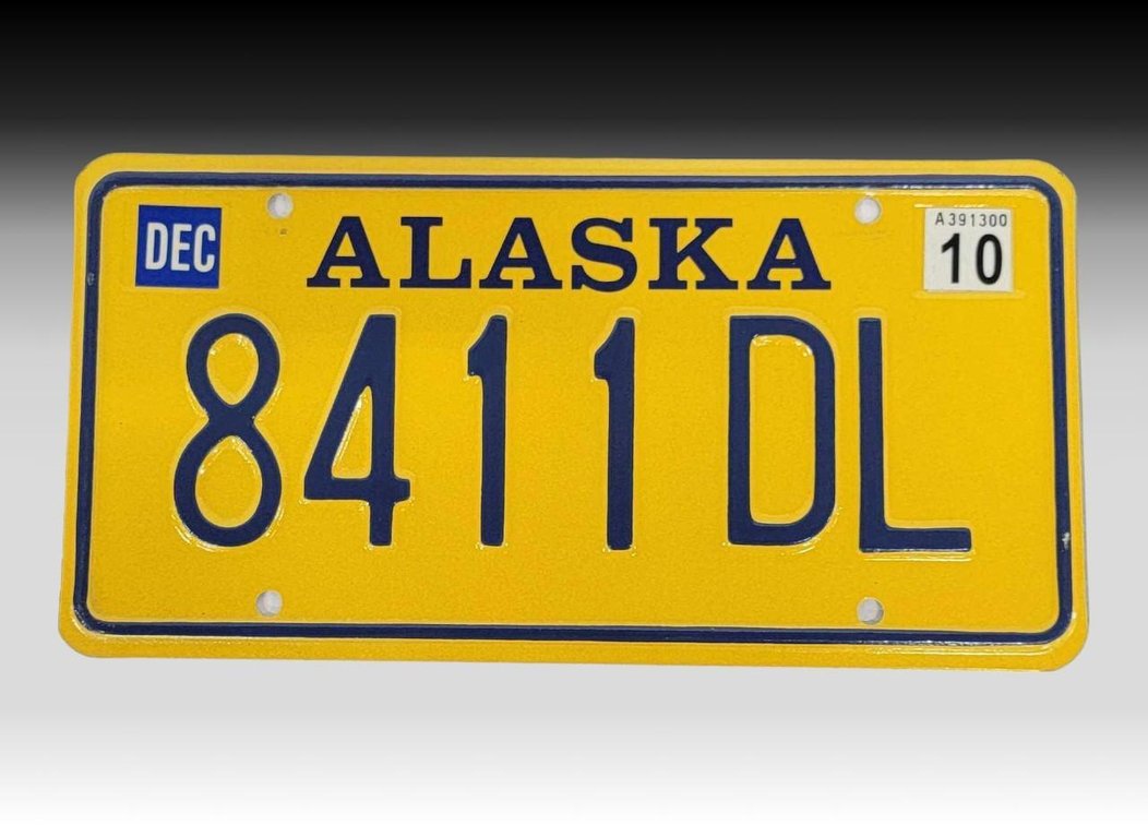 Alaska Dealer License Plate