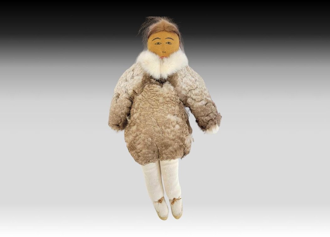 21" Inuit Doll w/ Feathered Kuspuk