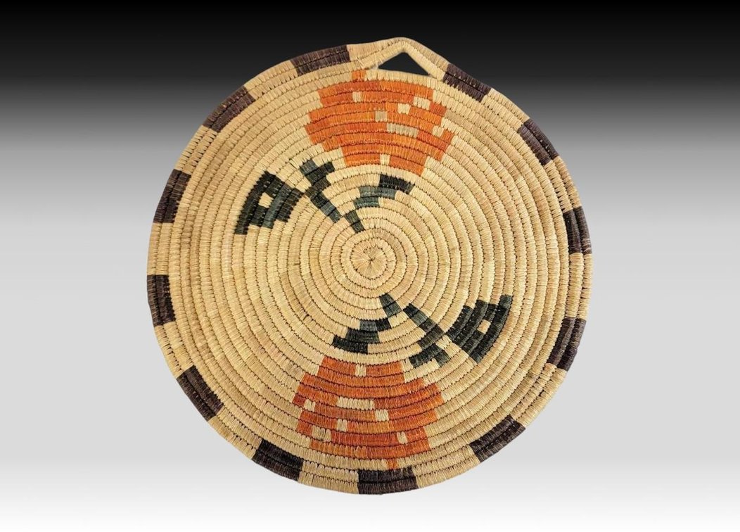 Grass Coiled Plaque w/ Design Motifs