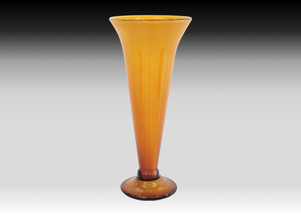 Handblown Glass Trumpet Vase