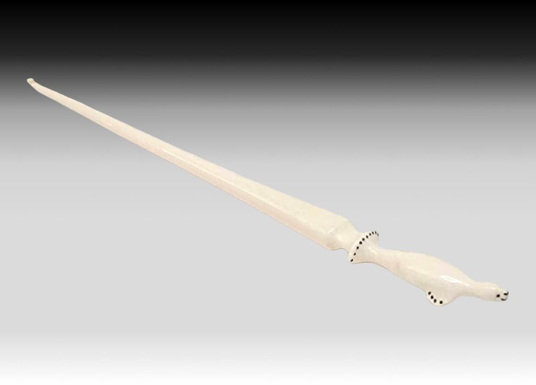 Ivory Crochet Hook w/ Figural Handle