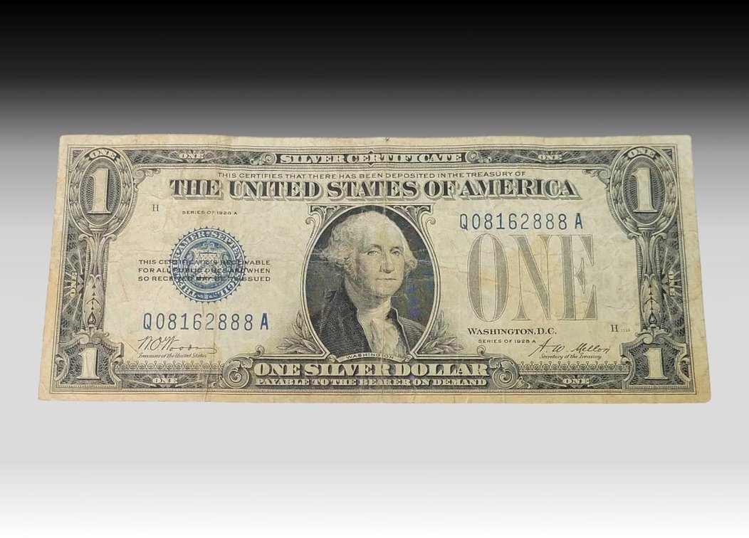 Fr. 1601 1928A US $1 Silver Certificate Funny Back