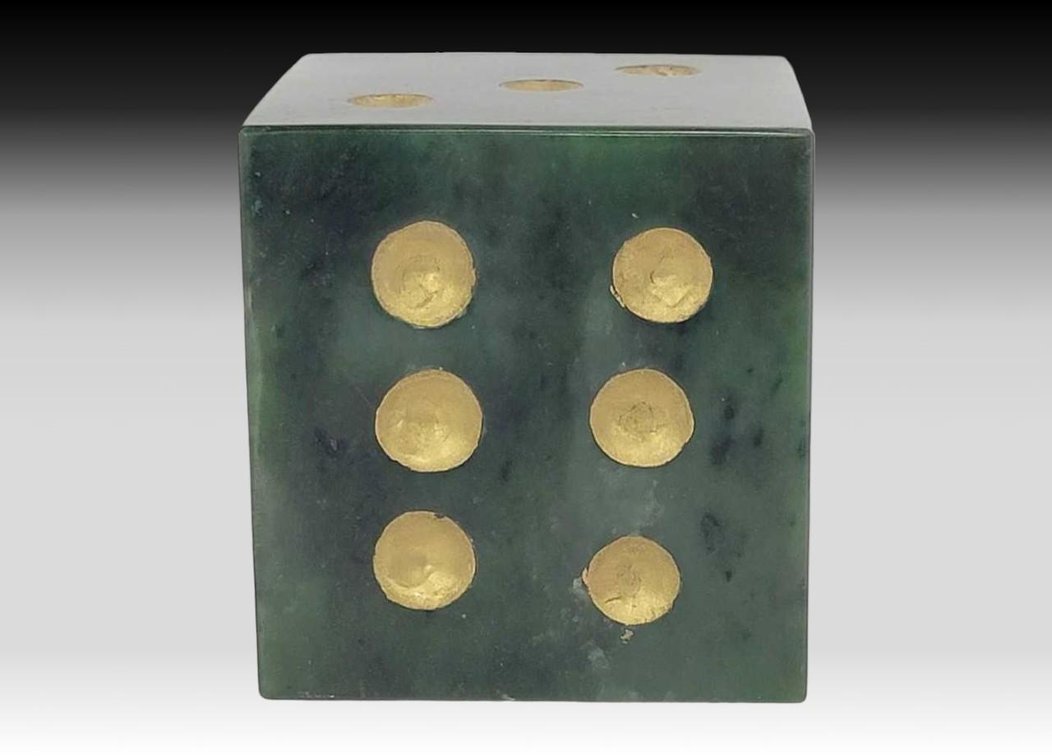 Solid Jade Dice Paperweight