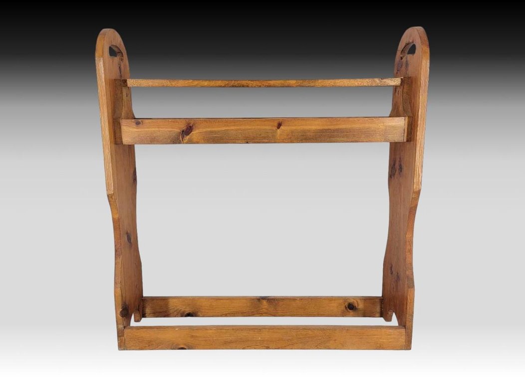 Handcrafted Natural Pine Quilt Rack 