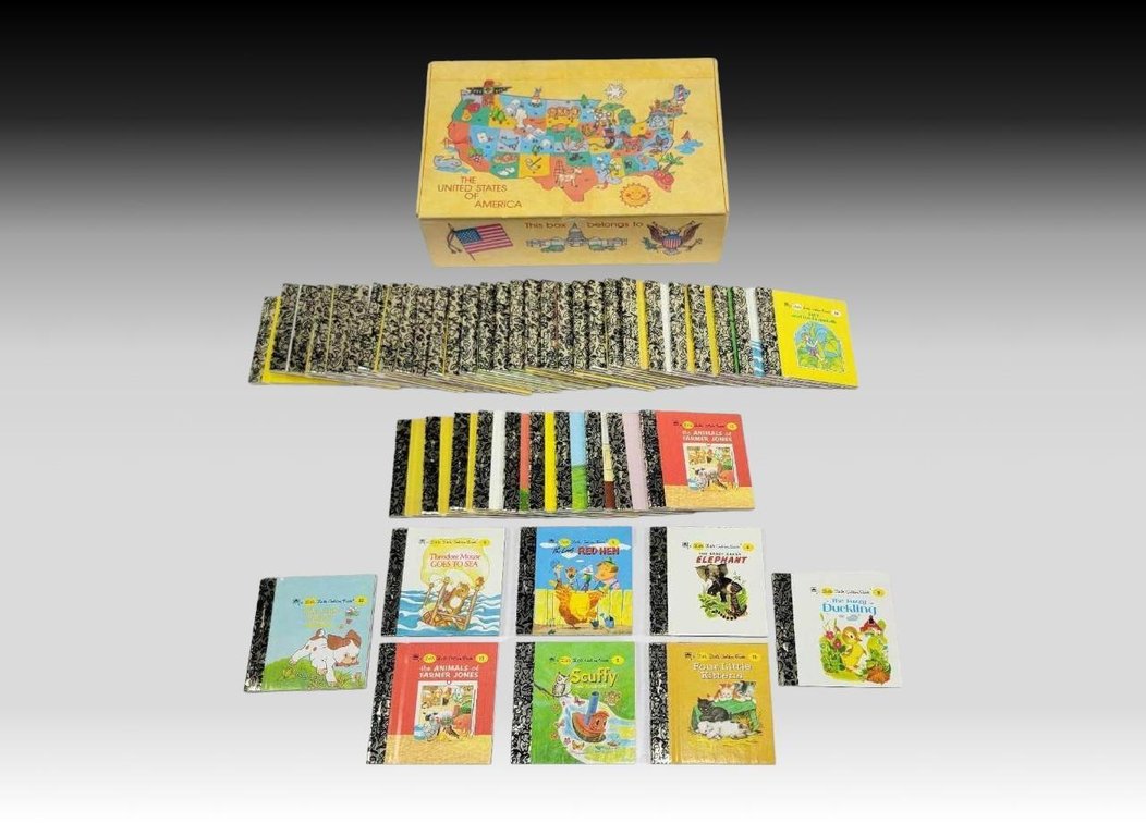 47x Little Golden Books &  Pencil Box 