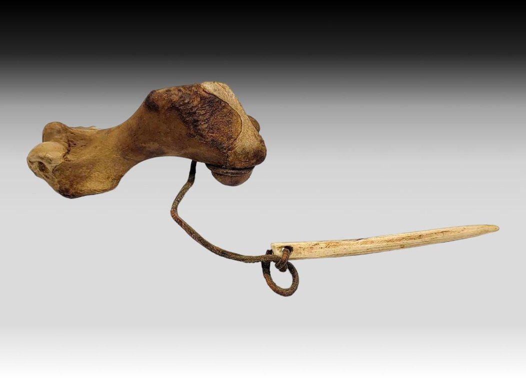 Traditional Alaska Native Bone & Stick Toy