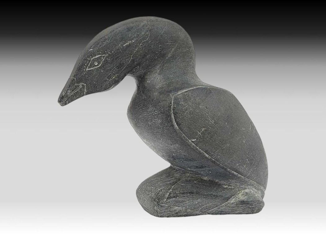 Allie Awp Soapstone Waterfowl Carving