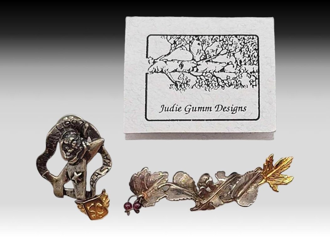 Sterling Silver Pins - Judie Gumm Designs & 1994 Far Paw Alaska