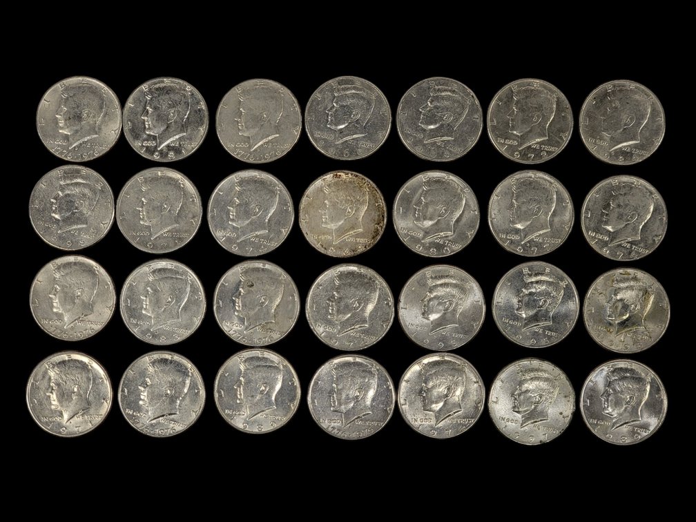 U.S. Kennedy Silver & Bicentennial Half Dollar Coins