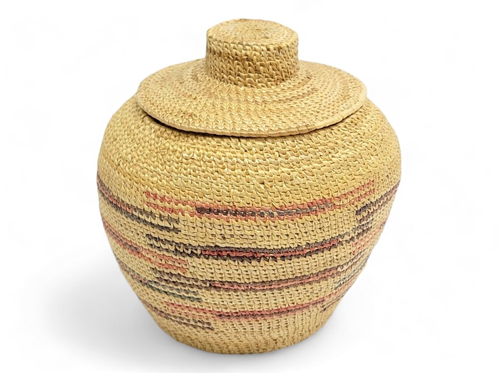 Grass Coiled Miniature Basket - Agnes Rose Carl  