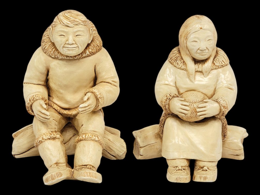 Golya'B Inuit Chalkware Figures