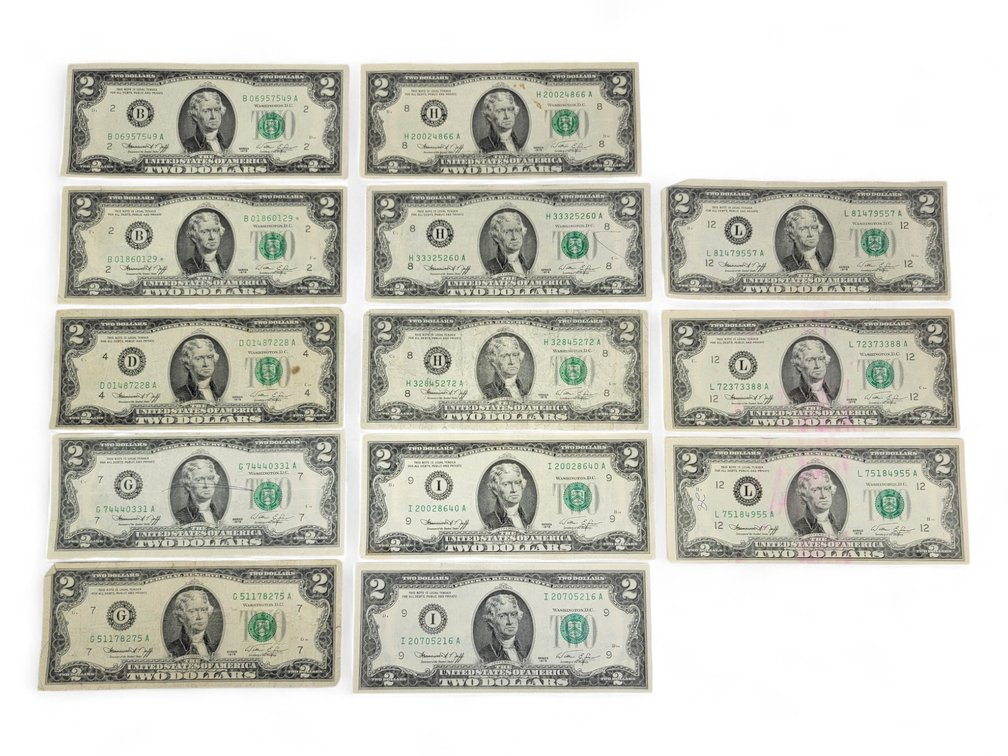 1976 Two Dollar Bill Notes