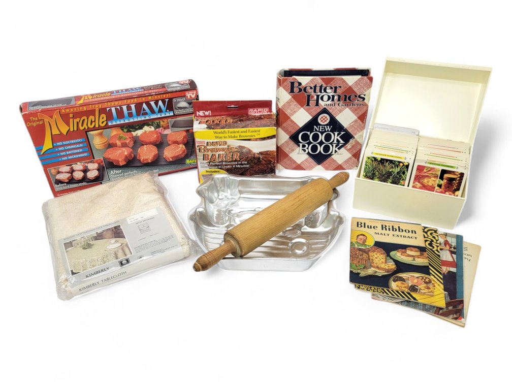 Baking Supplies, Tablecloth, Recipe Cards & More