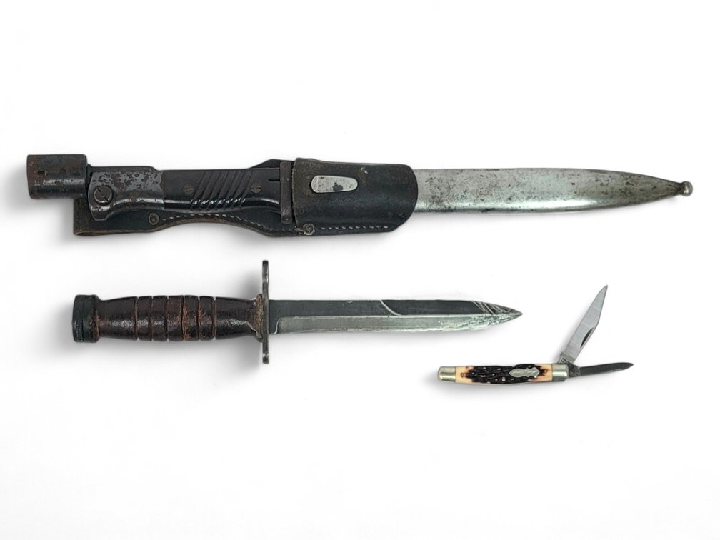 Schrade Folding Pocket Knife & WWII Bayonets