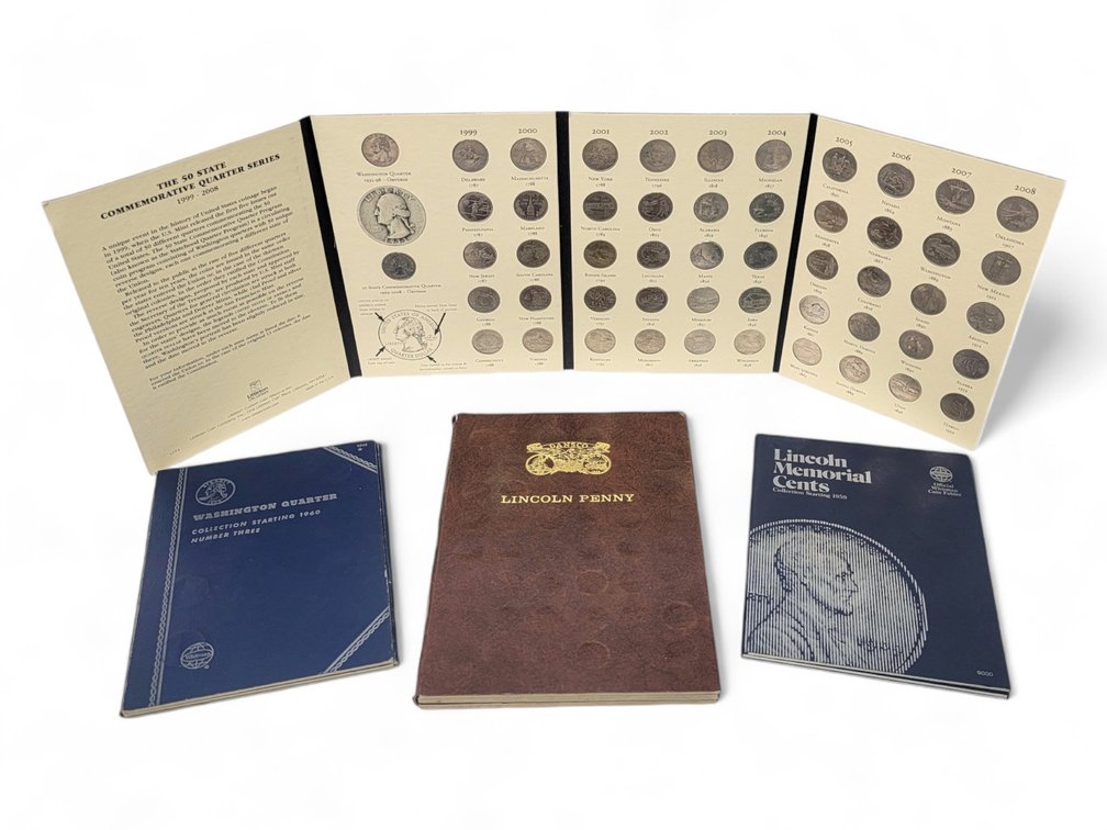 Lincoln Pennies, Lincoln Memorial Cents, Washington Quarters & Fifty State Commemorative Quarters