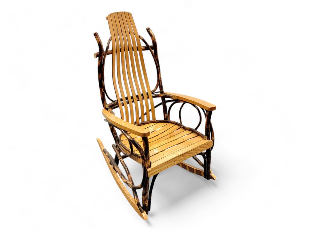 Modern-Rustic Hickory Rocking Chair