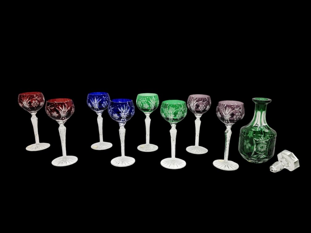 Czech Bohemian Crystal Drinking Vessels 