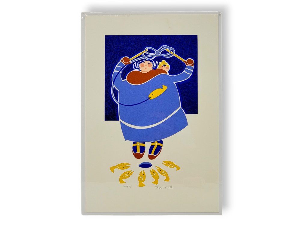 Rie Muñoz "Ice Fishing" Serigraph