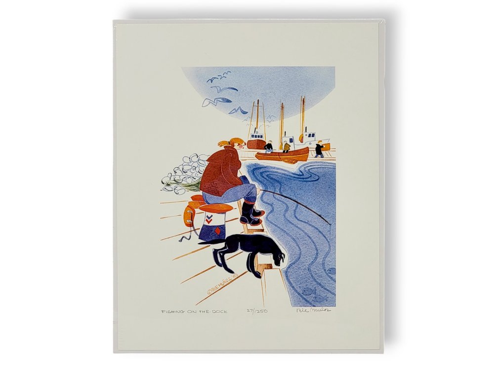Rie Muñoz "Fishing On The Dock" Print