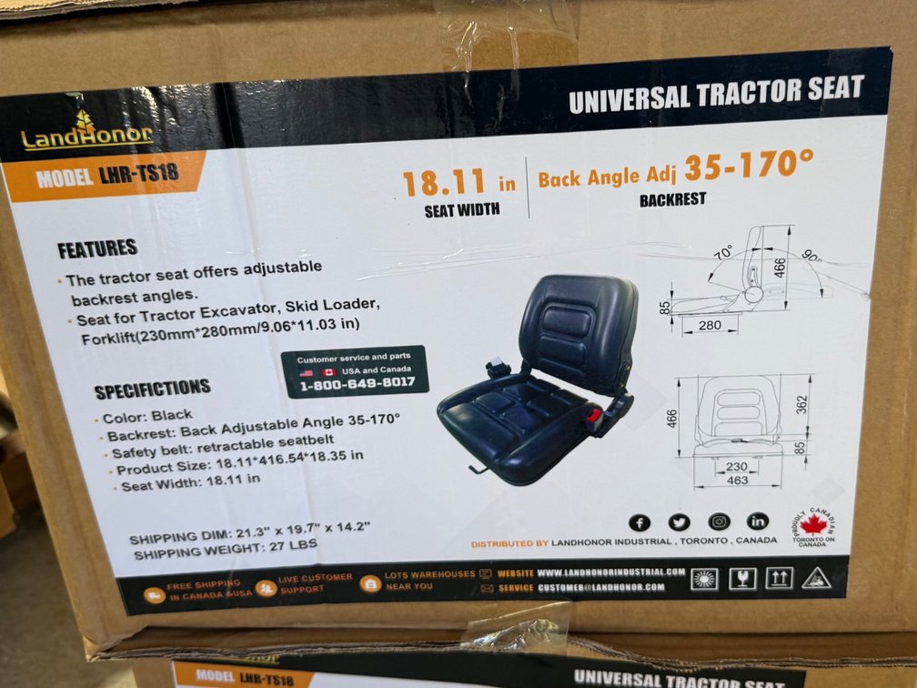 Landhonor Universal Tractor Seat