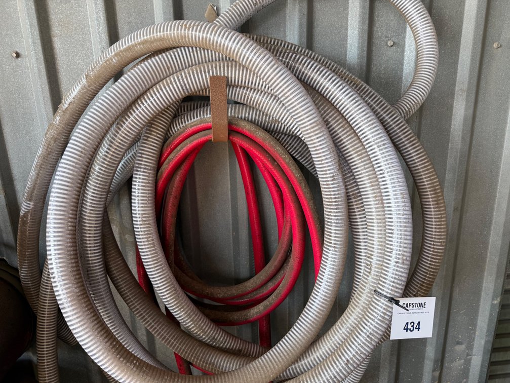 Flexible Suction Discharge Hose and Red Utility Hose Assortment