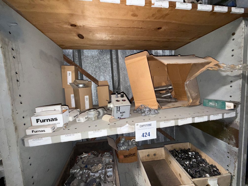 Industrial Hardware Lot With Furnas Controls and Bridgeport Fittings