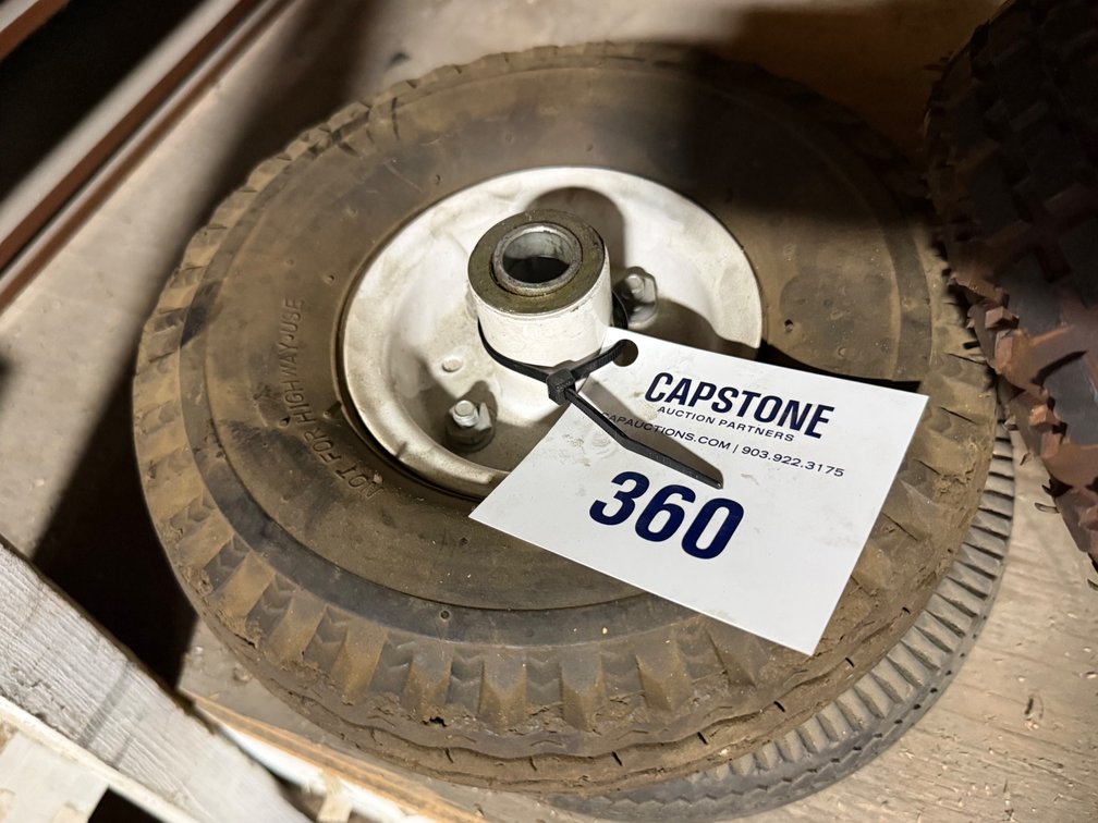 Assorted Pneumatic Tires. w/ Steel Wheels & Hubs