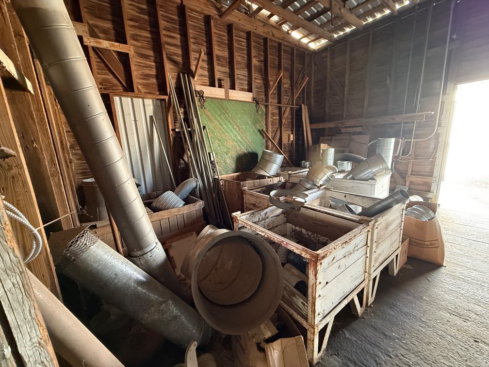 Large Qty of Assorted Sized Metal Ducting