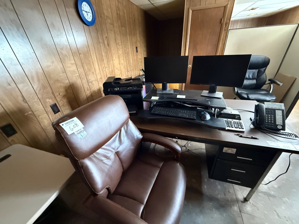 Upstairs Office Furniture, Printer, Monitors & Filing Cabinets