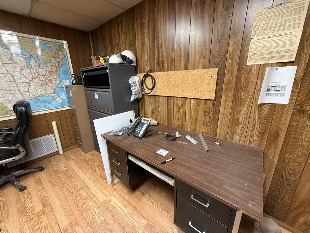 Filing Cabinets, Desk & Phone