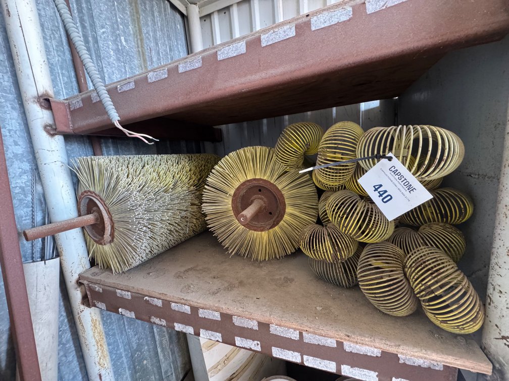 Assorted Industrial Sweeper Cylindrical Brushes and Flexible Coil Components