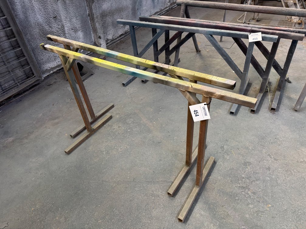Pair of Heavy-Duty Steel Construction Sawhorses