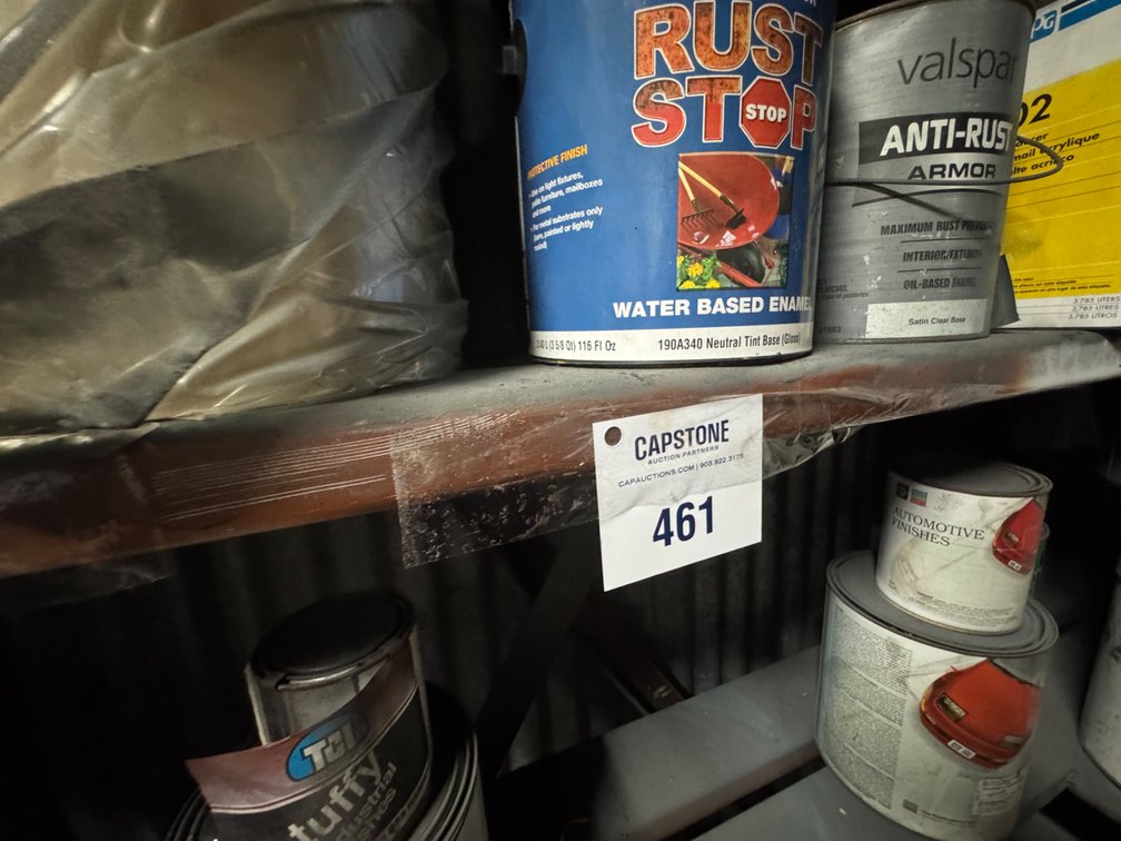 Assorted Industrial Paint Enamels Rust-Oleum Valspar and Tuffy Finishes