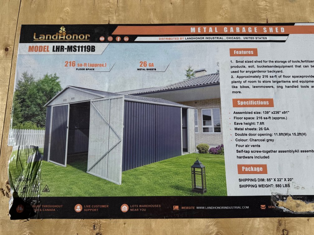 Landhonor Metal Garage Shed