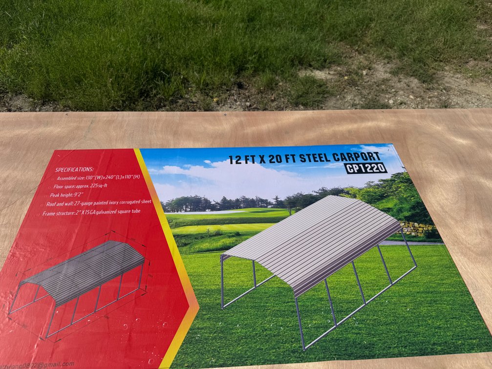 12' x 20' Steel Carport Shed