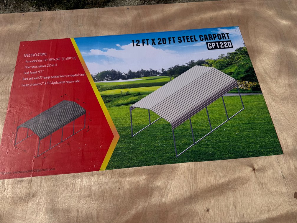 12' x 20' Steel Carport Shed