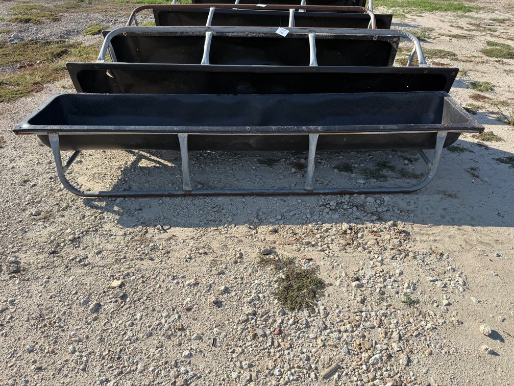 Black Plastic Feed Trough