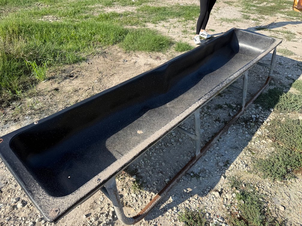 Black Plastic Feed Trough