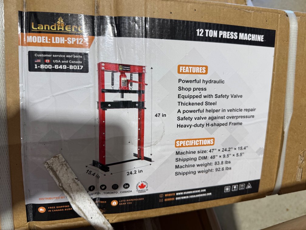 Landhero 12 Ton Press Machine