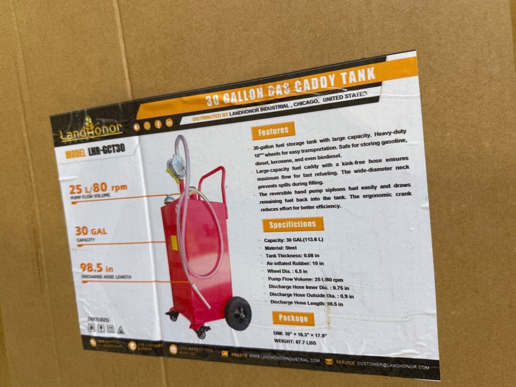 Landhonor 30 Gallon Gas Caddy Tank