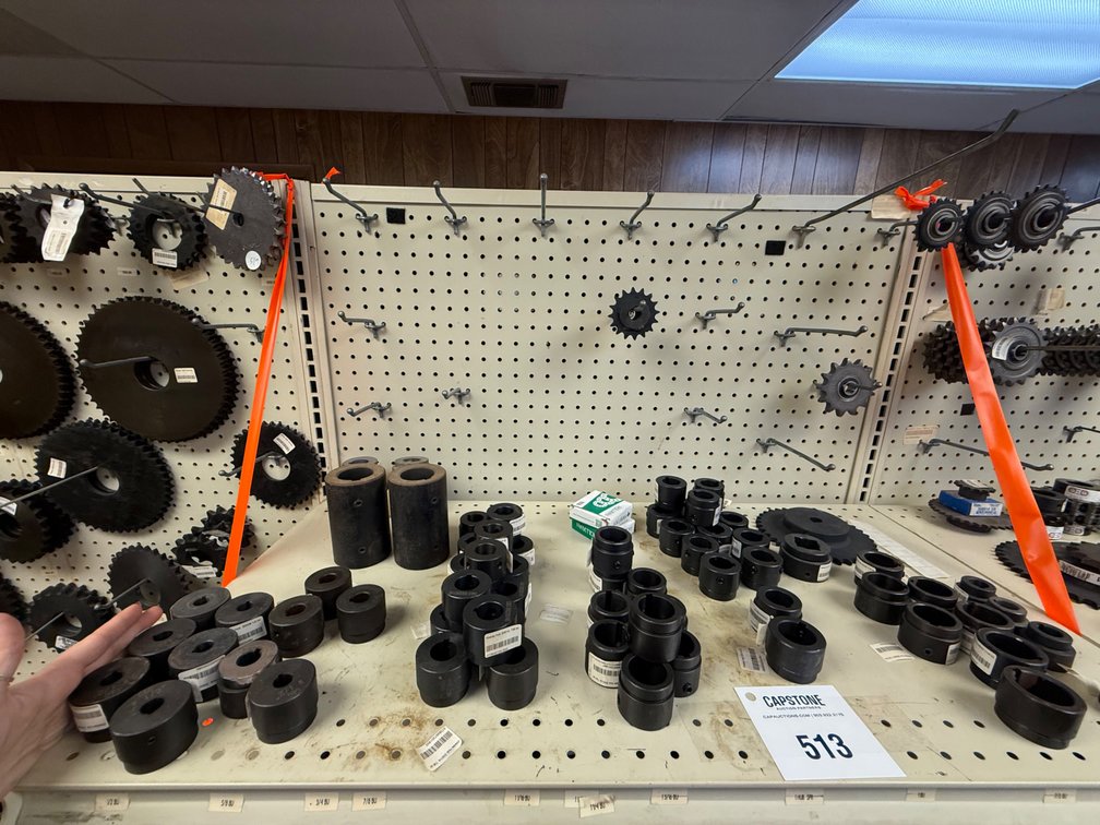 Assorted Welda-Hub Steel Bushings and Regal Rollway Bearings