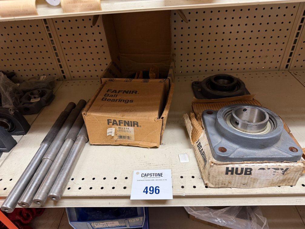 Fafnir and Hub City 4-Bolt Flange Bearing Units with Steel Shafts